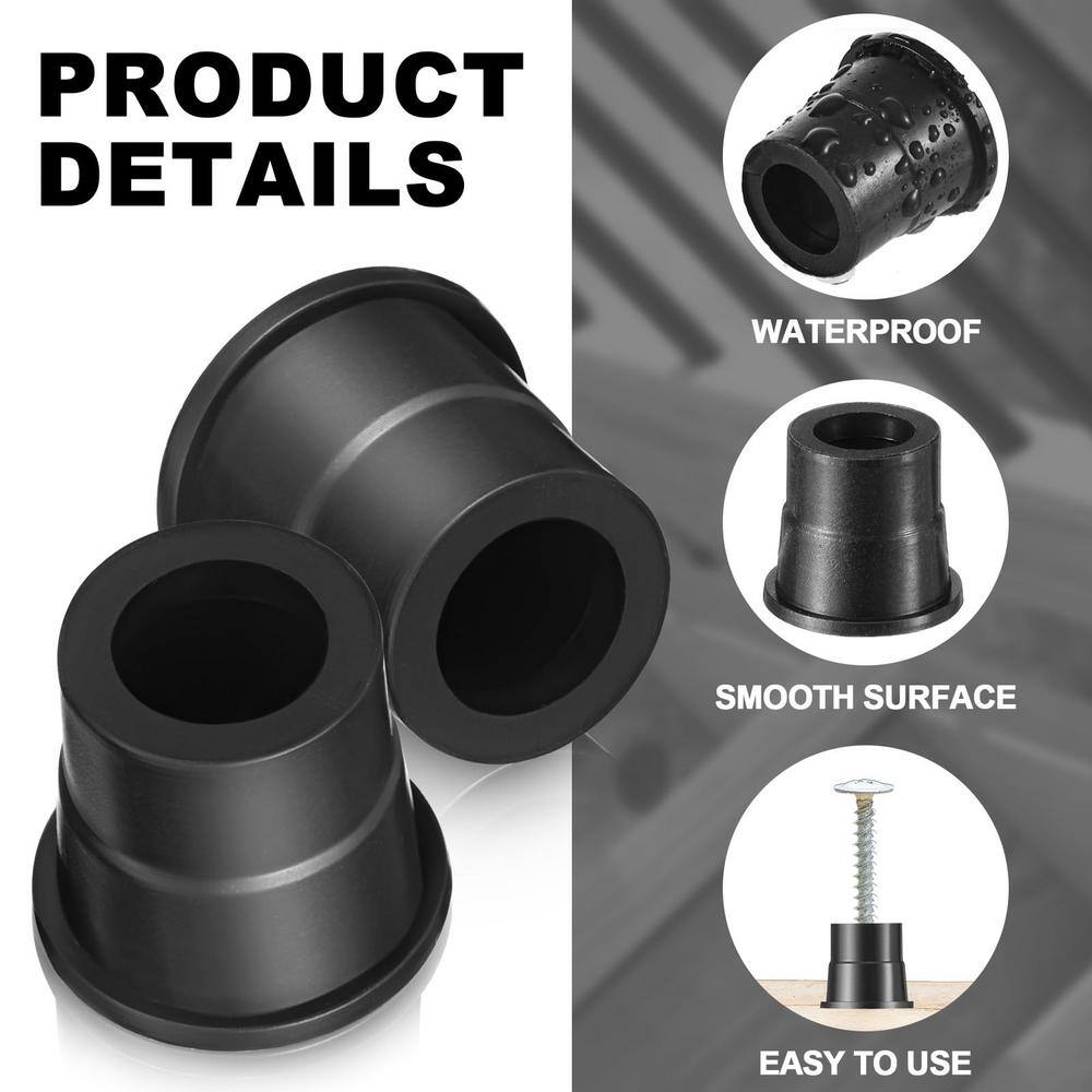 Angel Sar Plastic Baluster Connectors for 3/4" Od Round Balusters Black Baluster Adapter (600-Pack)
