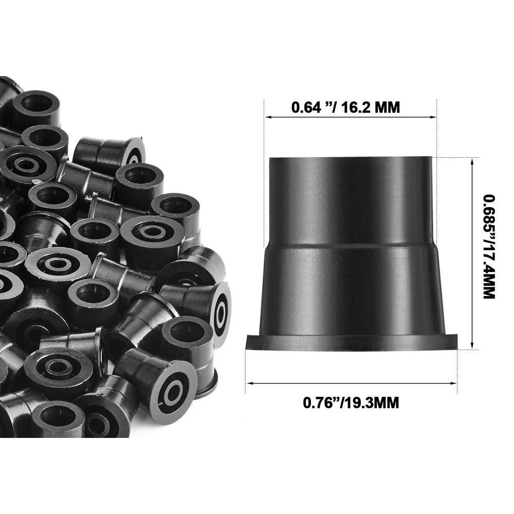 Angel Sar Plastic Baluster Connectors for 3/4" Od Round Balusters Black Baluster Adapter (600-Pack)