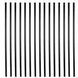 Angel Sar 29 in. Black Myard Classic Hollow Round Iron Deck Balusters for Deck Railing Porch (50-Pack)