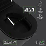 ANZZI ENVO Resonance Smart Bidet Toilet in Matte Black with Voice and Wifi Control