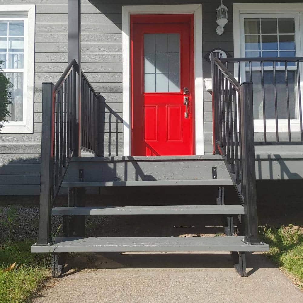 Pylex 3-Steps Steel Stair Stringer black 7-1/2 in. x 10-1/4 in. (Includes 1 Stair Stringer)