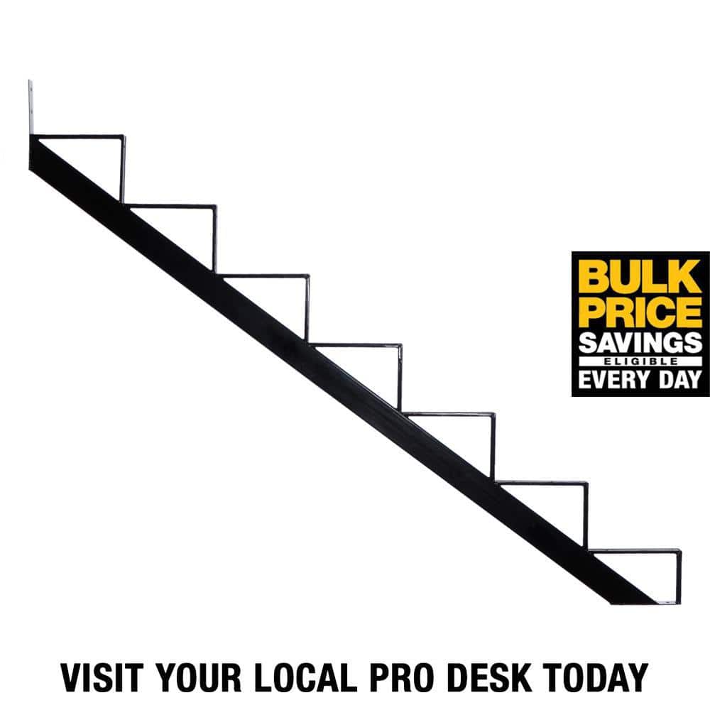 Pylex 7-Steps Steel Stair Stringer black 7-1/2 in. x 10-1/4 in. (Includes 1 Stair Stringer)