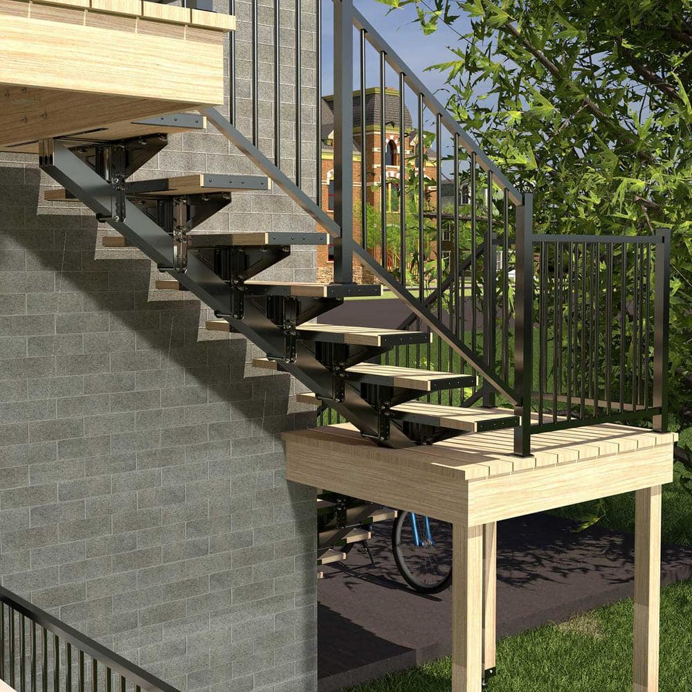 Pylex 1 ft. Central Steel Stair Stringer Kit