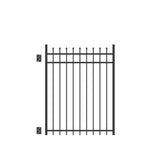 Barrette Outdoor Living Cascade Standard-Duty 4 ft. W x 5 ft. H Black Aluminum Straight Pre-Assembled Fence Gate