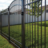 Barrette Outdoor Living Natural Reflections Standard-Duty 4 ft. W x 6 ft. H Black Aluminum Arched Pre-Assembled Fence Gate