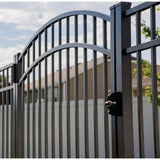 Barrette Outdoor Living Natural Reflections Standard-Duty 4 ft. W x 6 ft. H Black Aluminum Arched Pre-Assembled Fence Gate