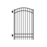 Barrette Outdoor Living Natural Reflections Standard-Duty 4 ft. W x 6 ft. H Black Aluminum Arched Pre-Assembled Fence Gate