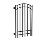 Barrette Outdoor Living Natural Reflections Standard-Duty 4 ft. W x 6 ft. H Black Aluminum Arched Pre-Assembled Fence Gate