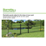 Barrette Outdoor Living Natural Reflections Standard-Duty 4 ft. H x 6 ft. W Black Aluminum Pre-Assembled Fence Panel