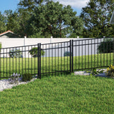 Barrette Outdoor Living Natural Reflections Standard-Duty 4 ft. H x 6 ft. W Black Aluminum Pre-Assembled Fence Panel