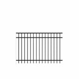 Barrette Outdoor Living Natural Reflections Standard-Duty 4 ft. H x 6 ft. W Black Aluminum Pre-Assembled Fence Panel