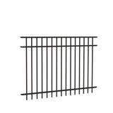 Barrette Outdoor Living Natural Reflections Standard-Duty 4 ft. H x 6 ft. W Black Aluminum Pre-Assembled Fence Panel
