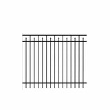 Barrette Outdoor Living Brilliance Standard-Duty 5 ft. H x 6 ft. W Black Aluminum Pre-Assembled Fence Panel