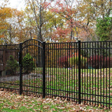 Barrette Outdoor Living Natural Reflections Standard-Duty 6 ft. H x 6 ft. W Black Aluminum Pre-Assembled Fence Panel
