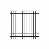 Barrette Outdoor Living Natural Reflections Standard-Duty 6 ft. H x 6 ft. W Black Aluminum Pre-Assembled Fence Panel