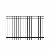 Barrette Outdoor Living Natural Reflections Heavy-Duty 5 ft. H x 8 ft. W Black Aluminum Pre-Assembled Fence Panel