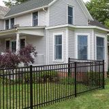 Barrette Outdoor Living Natural Reflections Heavy-Duty 5 ft. H x 8 ft. W Black Aluminum Pre-Assembled Fence Panel