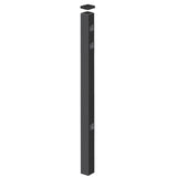 Barrette Outdoor Living Cascade/New Hope Standard-Duty 2 in. x 2 in. x 5-7/8 ft. Black Aluminum Fence Line Post