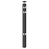 Barrette Outdoor Living 2 in. x 2 in. x 5-7/8 ft. Black Standard-Duty Aluminum Fence Corner Post