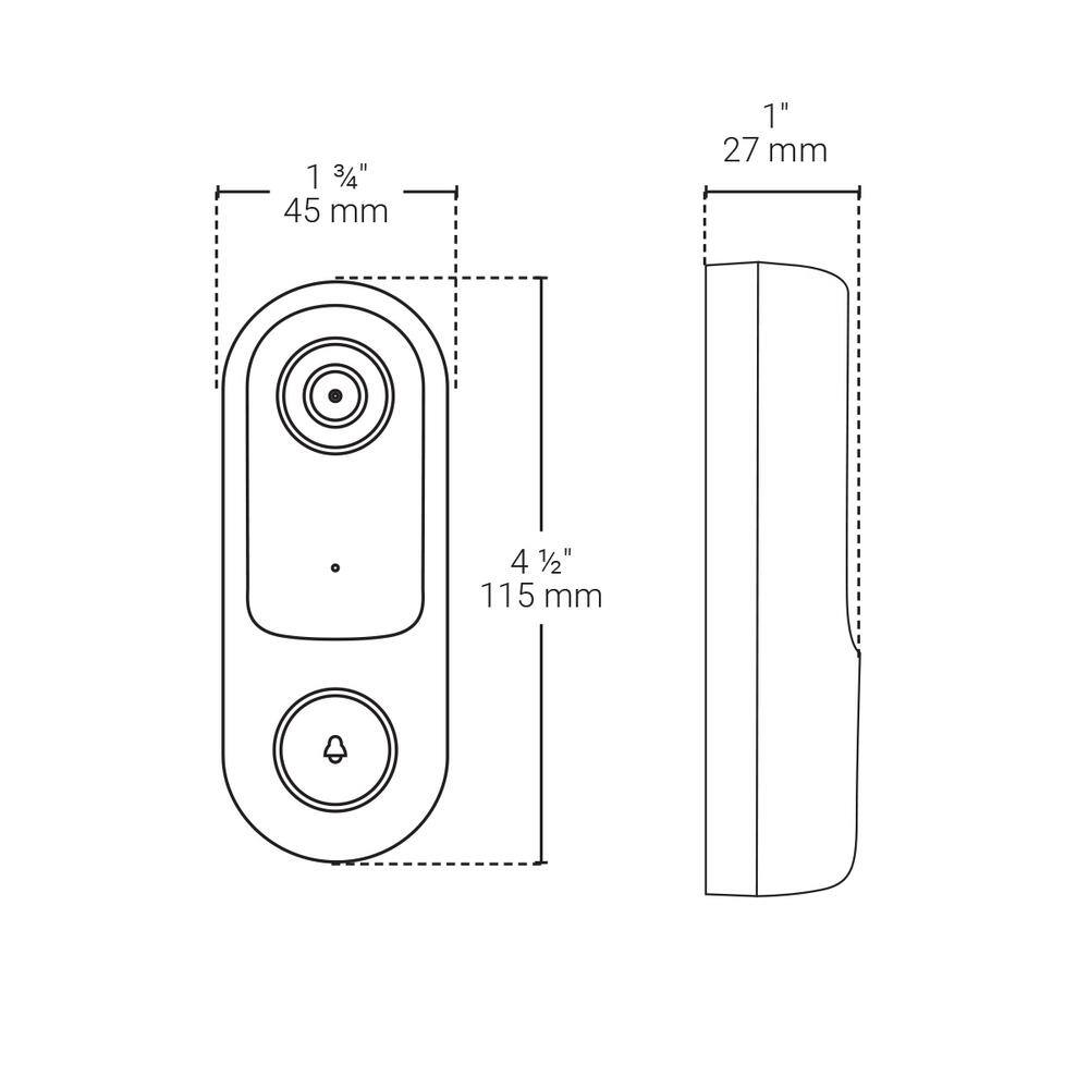 BAZZ Wired Smart Door Bell with HD 1080p Camera