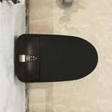 Smart Elongated Bidet Toilet 1.28 GPF Black with Deodorizing, Soft Close