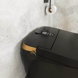 Smart Elongated Bidet Toilet 1.28 GPF Black with Deodorizing, Soft Close