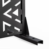 Cadeninc 3.92 ft. x 6 ft. Black Metal Freestanding Privacy Screen Fence Panel