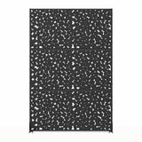 cadeninc Outdoor and Indoor Freestanding Metal Privacy Screen, Black, 3.92 ft. x 6 ft.