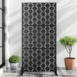cadeninc Outdoor & Indoor Metal Privacy Screen - 2.92 ft x 6 ft, Black