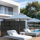 cadeninc 3.92 ft. x 6 ft. Freestanding Metal Privacy Screen in Black