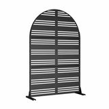 Cadeninc 3.92 ft x 6 ft Outdoor & Indoor Freestanding Metal Privacy Screen, Black