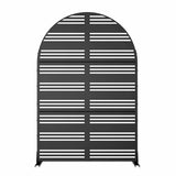 Cadeninc 3.92 ft x 6 ft Outdoor & Indoor Freestanding Metal Privacy Screen, Black