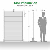 cadeninc 3.92 ft x 6 ft Metal Freestanding Privacy Screen Fence Panels - Brick-Shaped Black