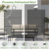 cadeninc 4.03 ft x 5.9 ft Black Steel Privacy Screen Fence Panels