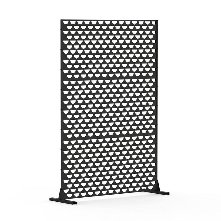 cadeninc 4.03 ft x 5.9 ft Black Steel Privacy Screen Fence Panels