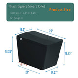CASAINC Smart Bidet Toilet 1.28 GPF Black Heated Seat LED Display
