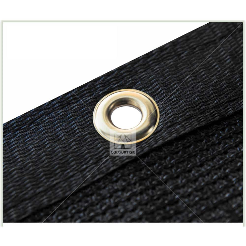 COLOURTREE 6 ft. x 100 ft. Black Privacy Fence Screen HDPE Mesh Windscreen with Reinforced Grommets for Garden Fence (Custom Size)