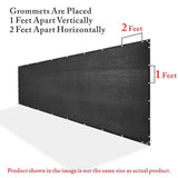 COLOURTREE 8 ft. x 182 ft. Black Privacy Fence Screen HDPE Mesh Windscreen with Reinforced Grommets for Garden Fence (Custom Size)