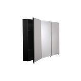 Croydex Easy Hang 48 in. W x 30 in. H Rectangular Black Stainless Steel Surface Mount Medicine Cabinet with Mirror
