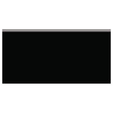 Daltile Rittenhouse Square 3 in. x 6 in. Black Ceramic Bullnose Wall Tile (0.125 sq. ft. per Piece)