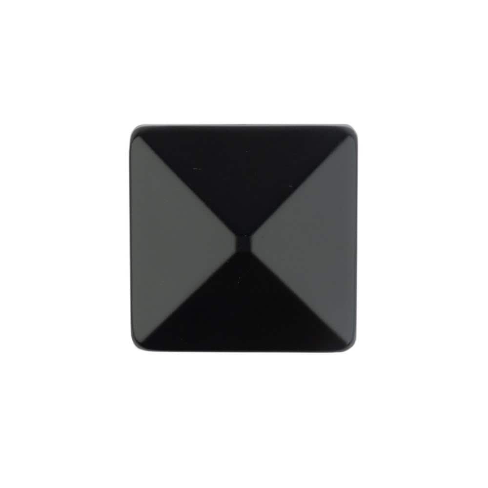 4 in. x 4 in. Black Metal Post Cap