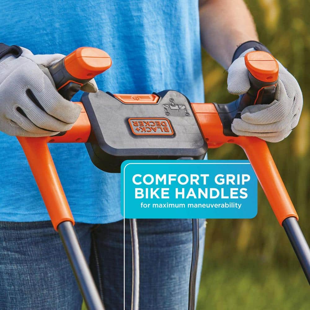 BLACK+DECKER 15 in. 10 AMP Corded Electric Walk Behind Push Lawn Mower and 14 in. 6.5 Amp Corded 2-In-1 String Trimmer & Lawn Edger