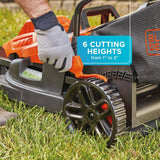 BLACK+DECKER 15 in. 10 AMP Corded Electric Walk Behind Push Lawn Mower and 14 in. 6.5 Amp Corded 2-In-1 String Trimmer & Lawn Edger