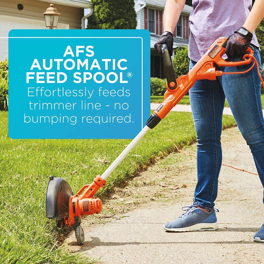 BLACK+DECKER 15 in. 10 AMP Corded Electric Walk Behind Push Lawn Mower and 14 in. 6.5 Amp Corded 2-In-1 String Trimmer & Lawn Edger