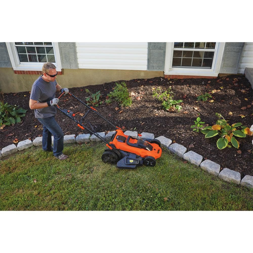 BLACK+DECKER 40V MAX 20 in. Battery Powered Walk Behind Push Lawn Mower with (2) 2Ah Batteries & Charger