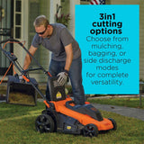 BLACK+DECKER 20 in. 13 AMP Corded Electric Walk Behind Push Lawn Mower and 14 in. 6.5 Amp Corded Single Line String Trimmer/ Edger