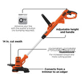 BLACK+DECKER 20 in. 13 AMP Corded Electric Walk Behind Push Lawn Mower and 14 in. 6.5 Amp Corded Single Line String Trimmer/ Edger