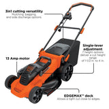 BLACK+DECKER 20 in. 13 AMP Corded Electric Walk Behind Push Lawn Mower and 14 in. 6.5 Amp Corded Single Line String Trimmer/ Edger