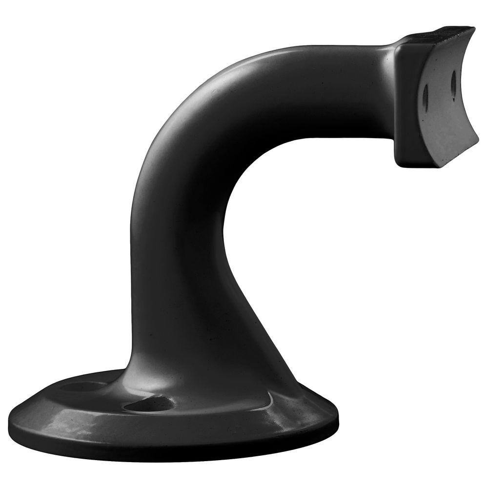 Black Aluminum Offset ADA Hand Rail Bracket