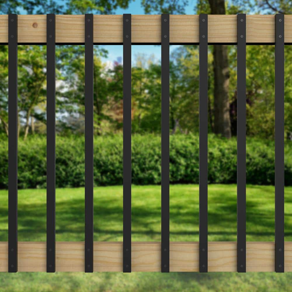 Deckorators 40 in. x .99 in. Black Aluminum Rectangular Traditional Baluster (10-Pack)